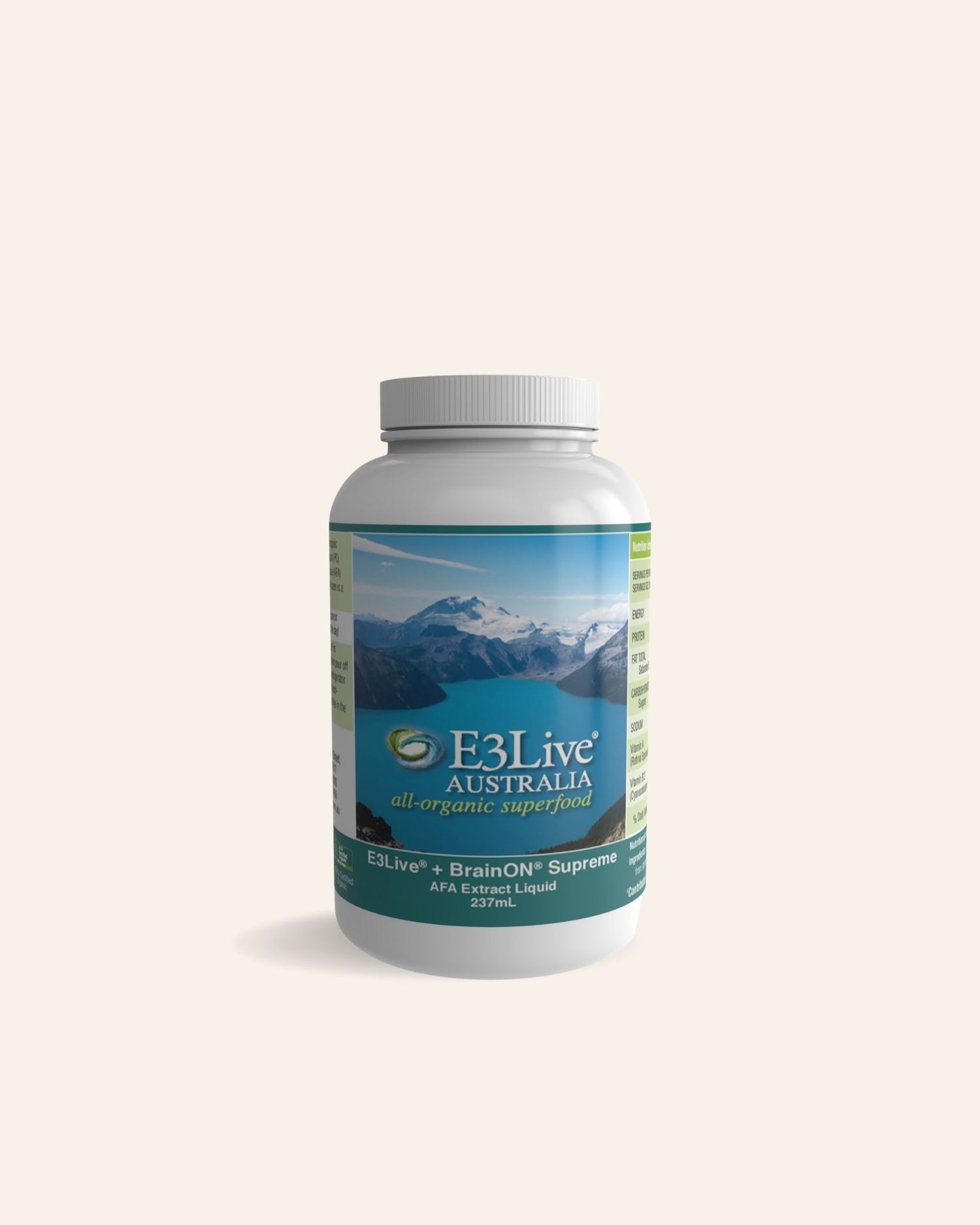 E3Live® Superfoods BrainON® Supreme Liquid 237mL Frozen Liquid Product E3Live Australia 6 Bottles 237mL