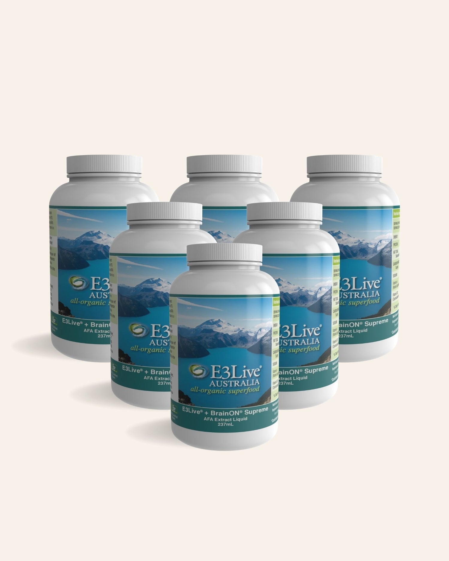 E3Live® Superfoods BrainON® Supreme Liquid 237mL Frozen Liquid Product E3Live Australia