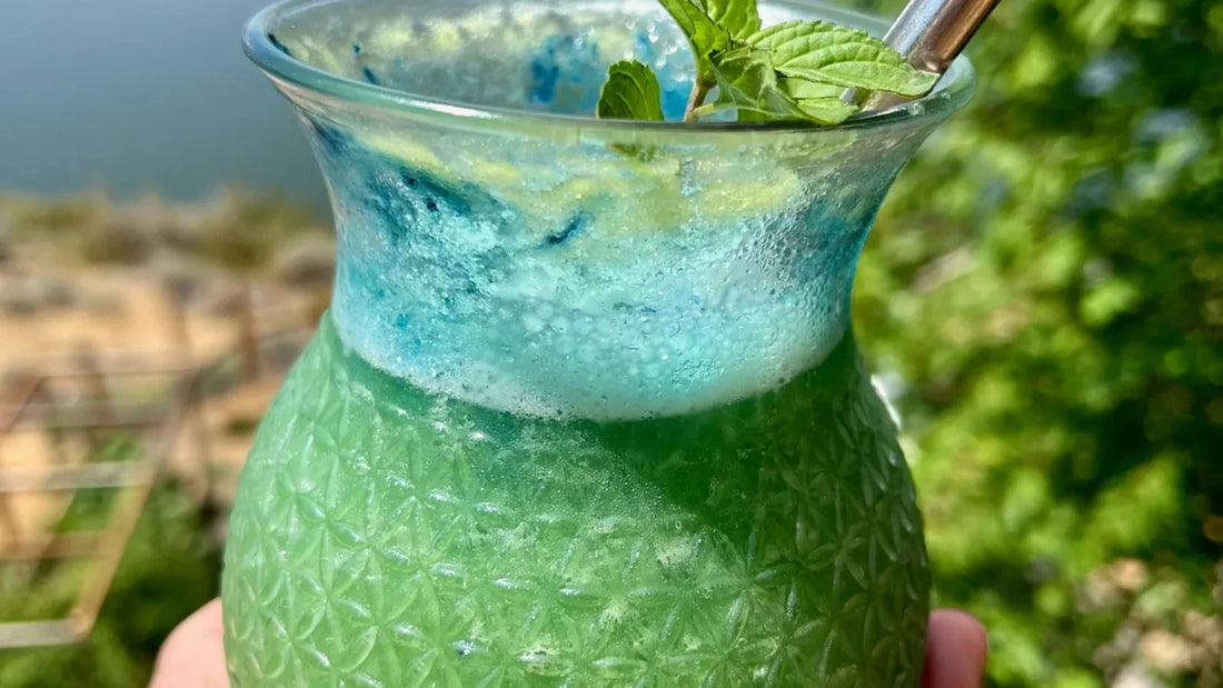 Blue-Green Mocktail Summer Cooler