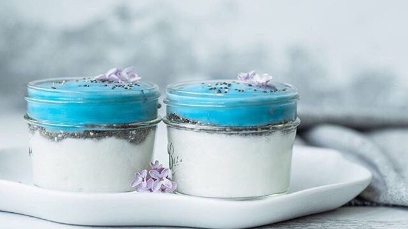 Blue Coconut Yoghurt Parfaits