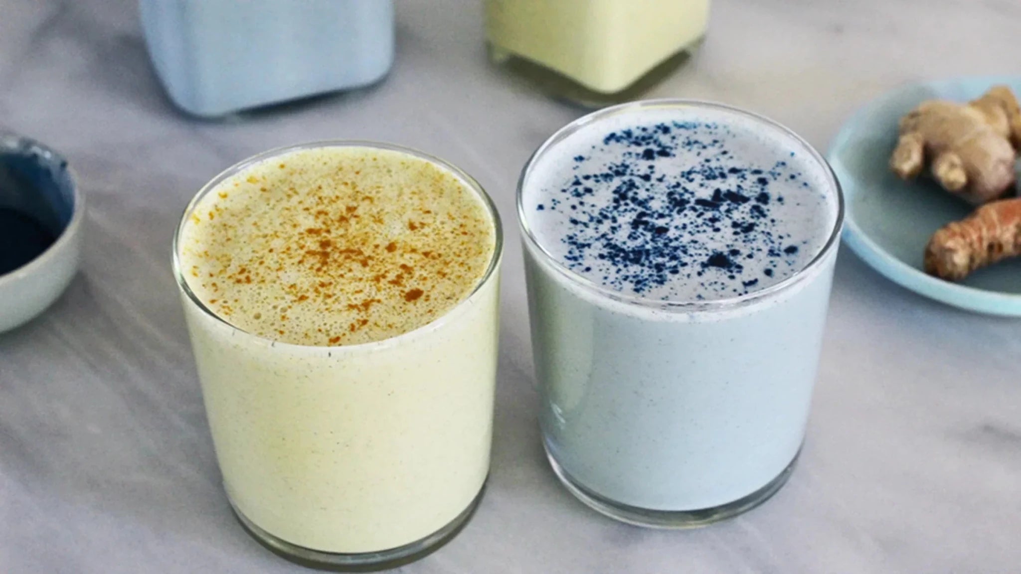Golden and BlueMAJIK Cashew Mylk