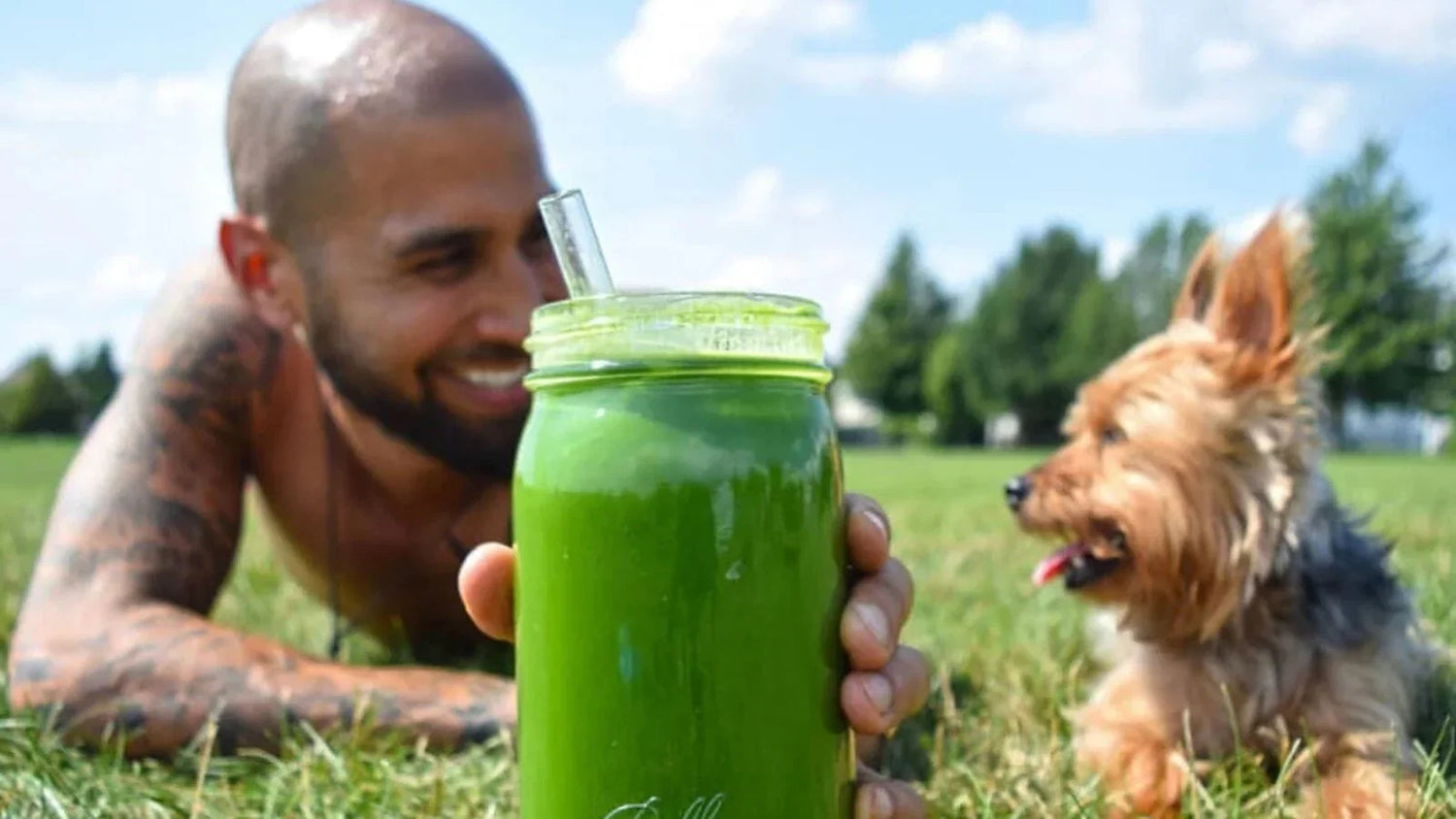 Jonny Juicer, Vegan Health Coach, & Noah The Vegan Pup Love BlueMAJIK!