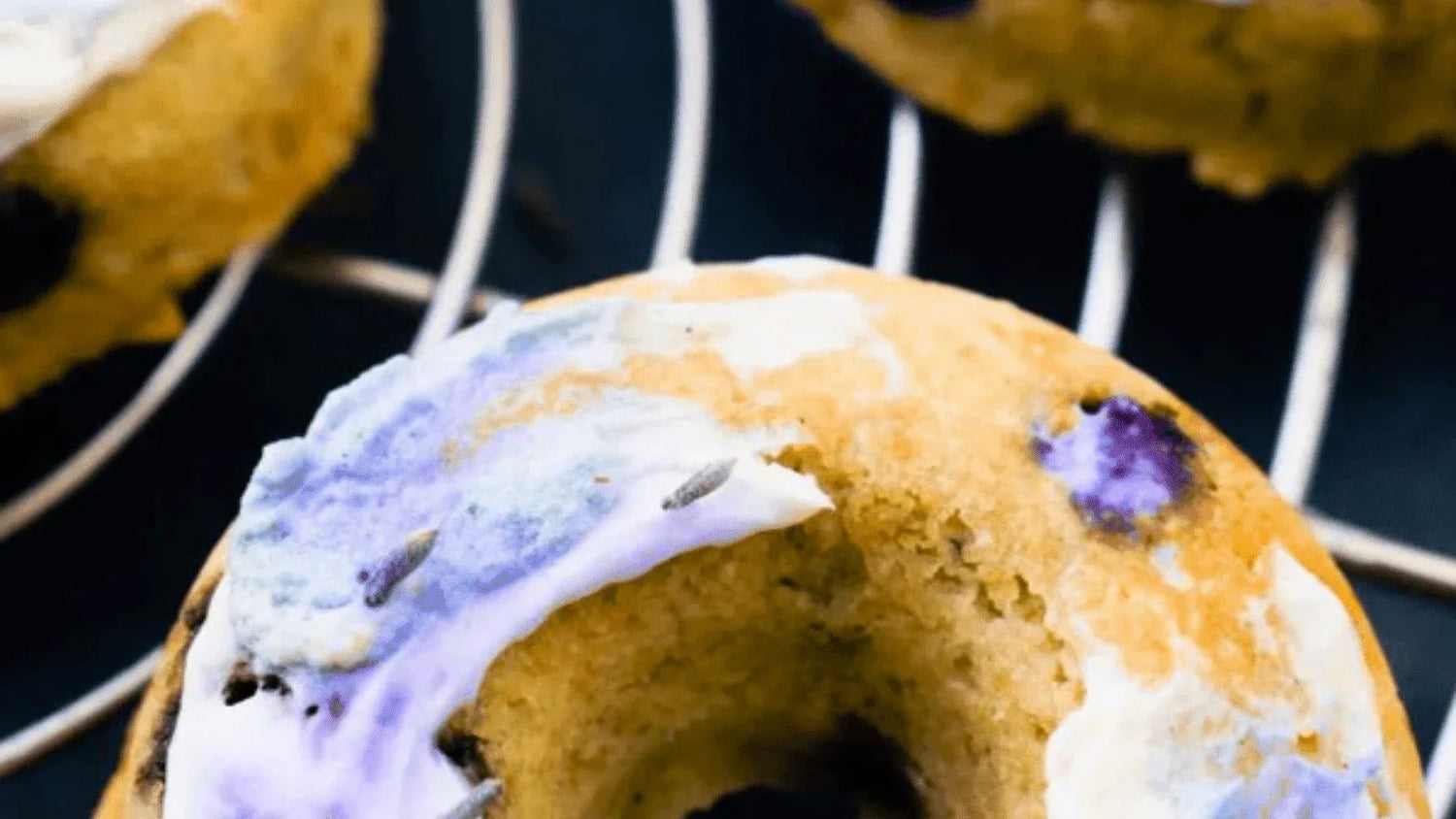 Lemon Creme Glazed Blueberry Muffin Donuts