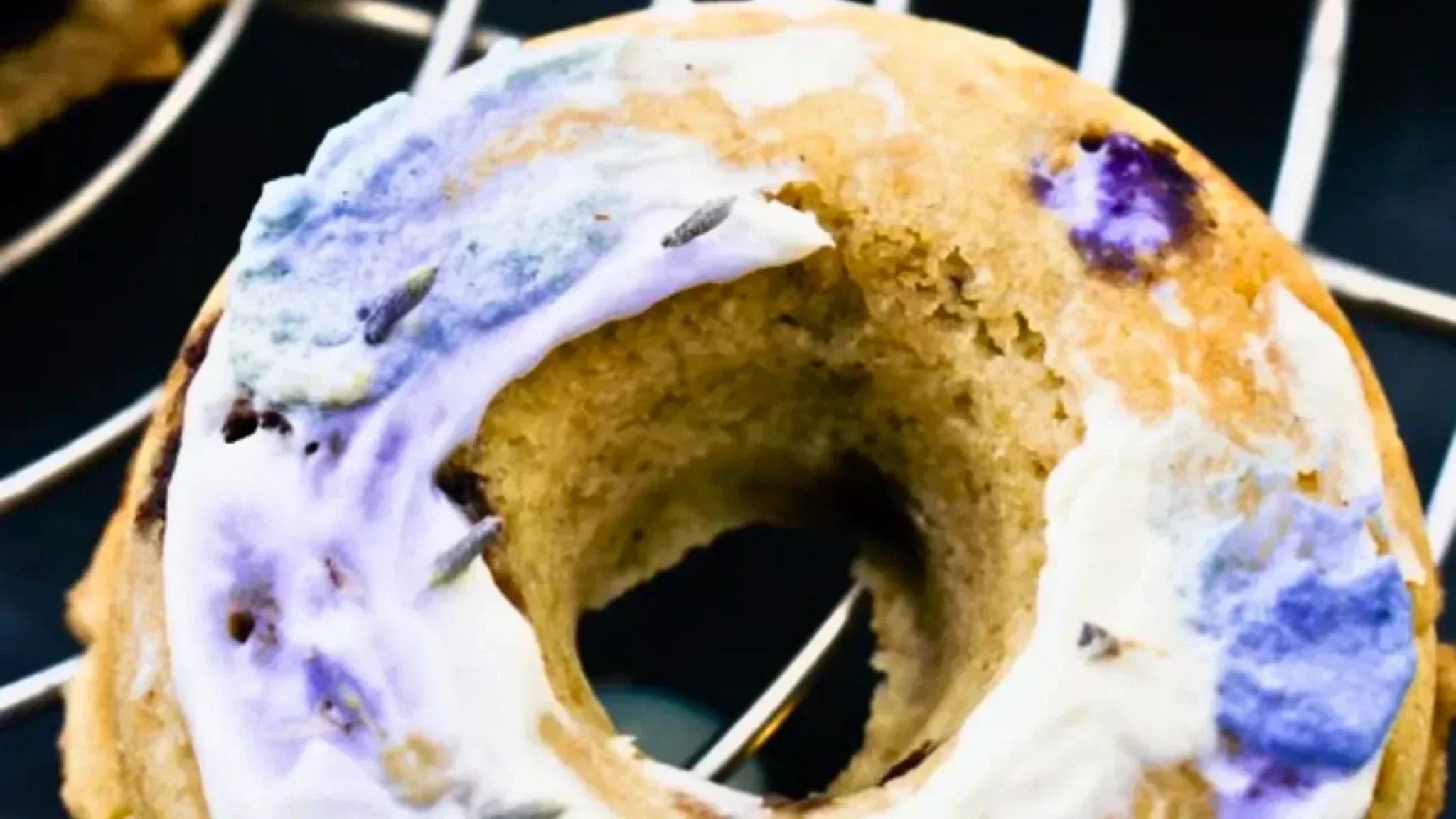Lemon Creme Glazed Blueberry Muffin Donuts