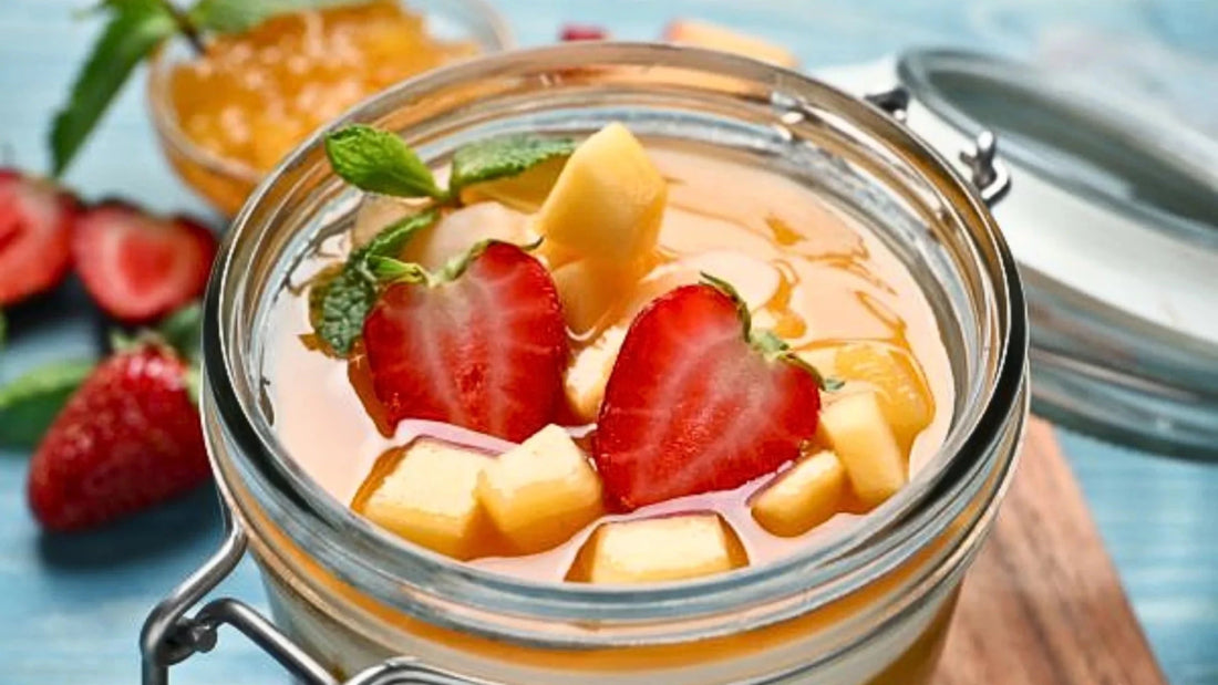 Mango Strawberry Pudding
