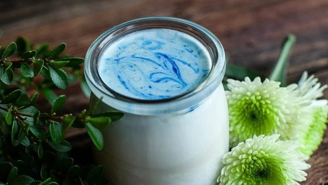 Warm Blue Peppermint Drink