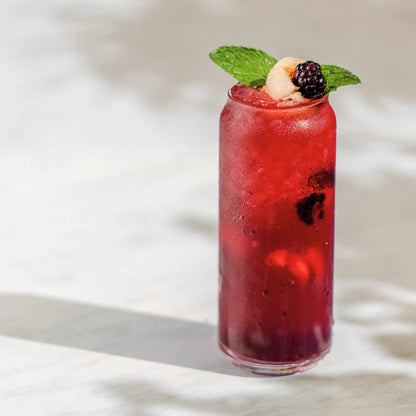 Red drink with berries