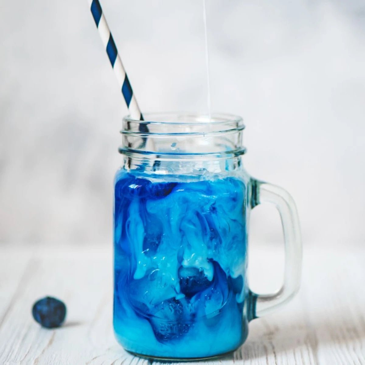 BlueMAJIK Coconut Dream Iced Latte in mason jar