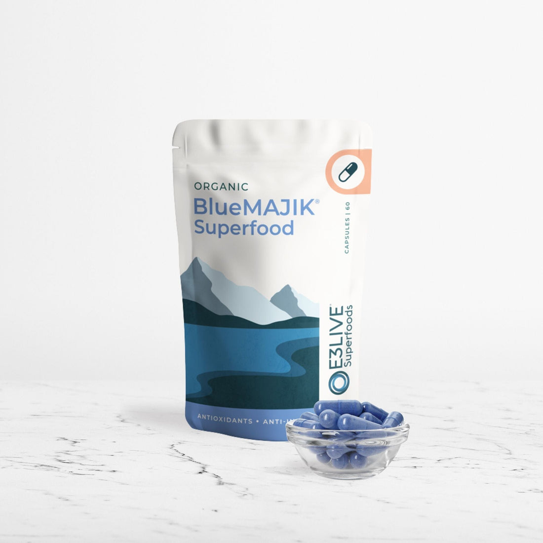 E3Live Superfoods BlueMAJIK® 500mg Capsule Product E3Live Australia 