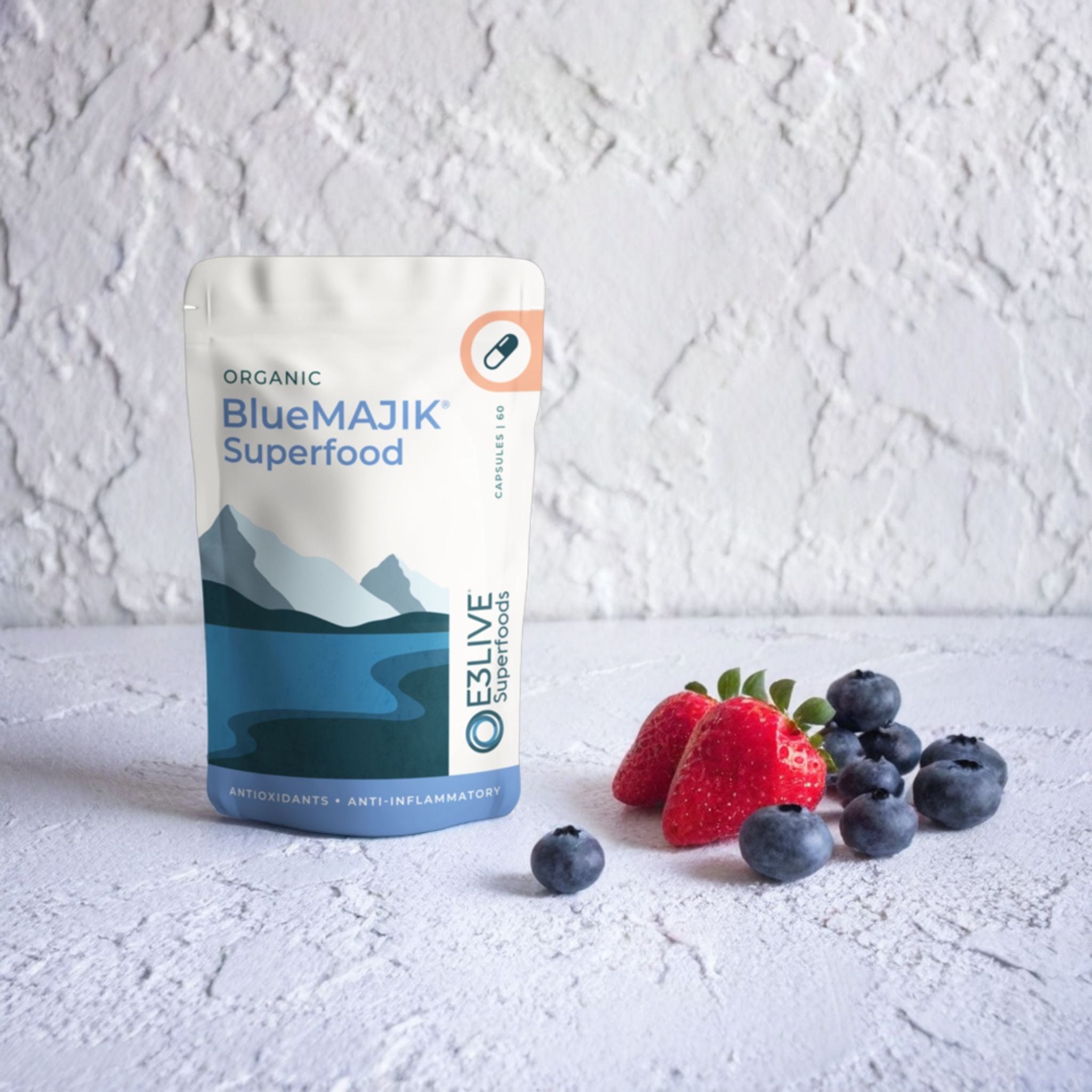 A pouch of E3Live Superfoods&