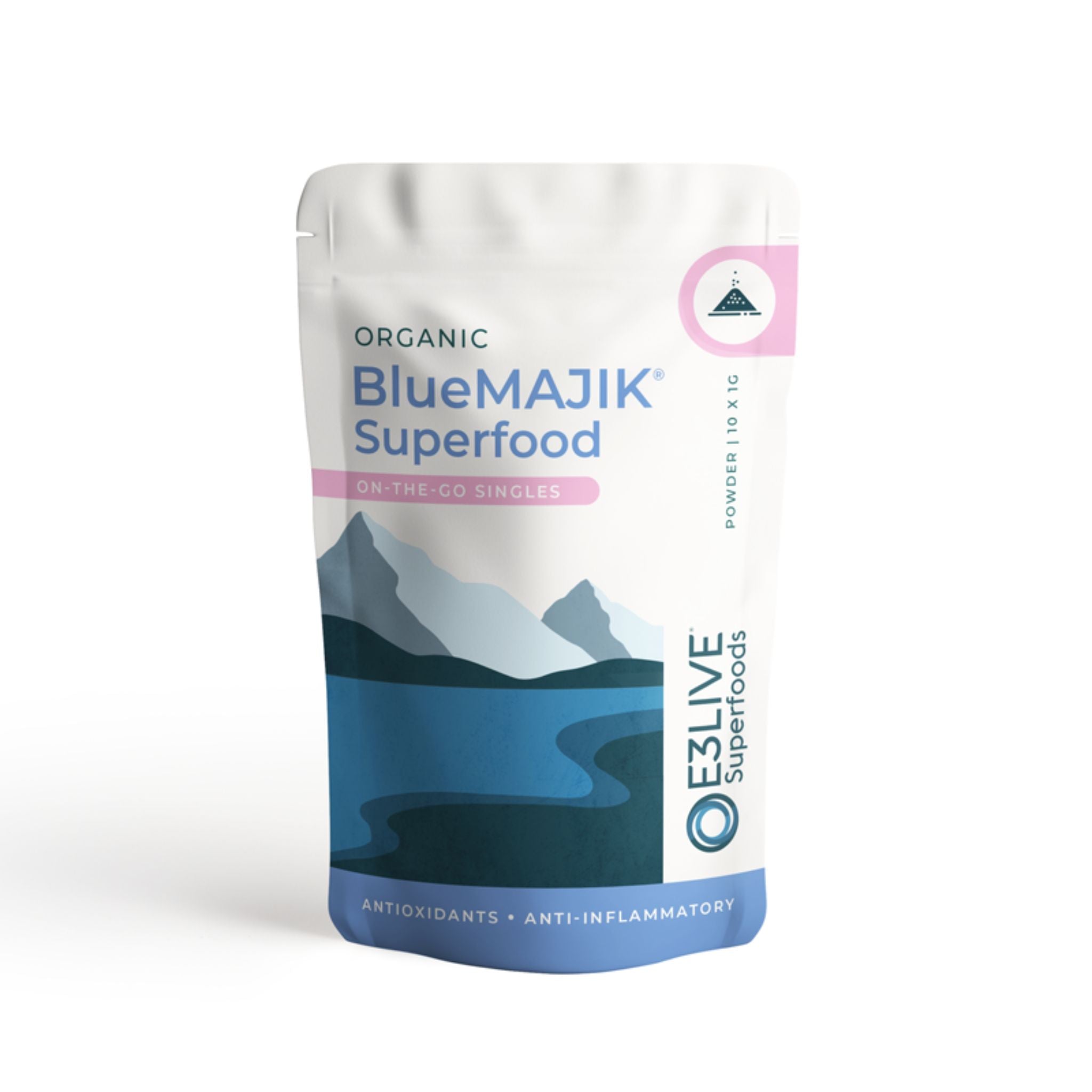 BlueMAJIK® Powder - Pack of 10 1g On-The-Go Singles - Natural Superfood Blend.