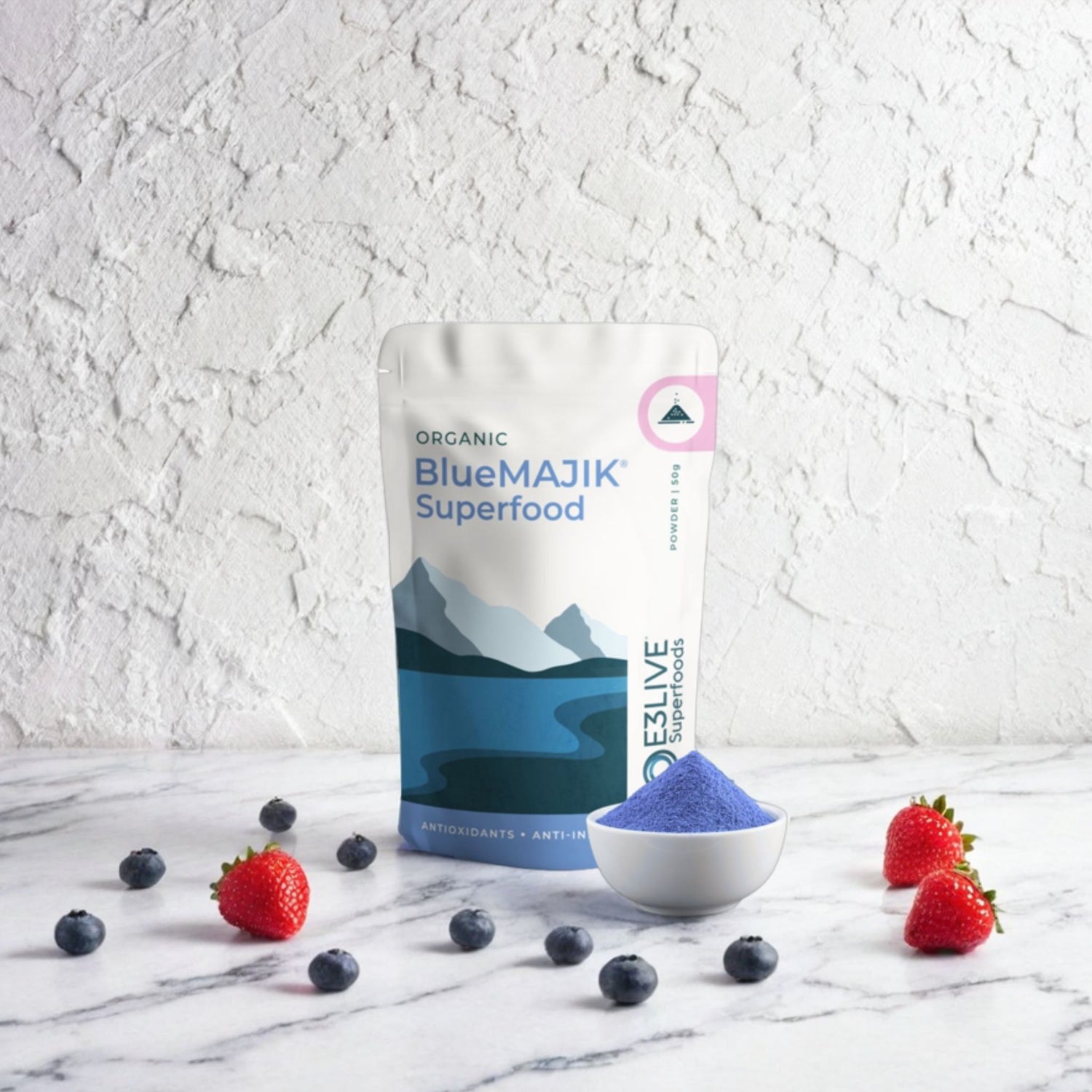 A pouch of E3Live Superfoods&