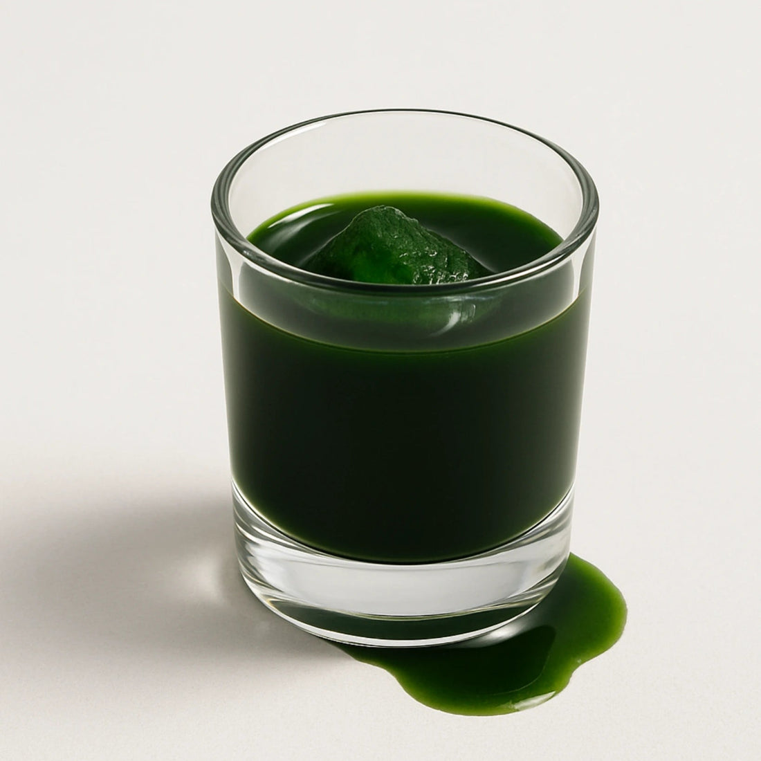 BrainON icecube melting in a shot glass