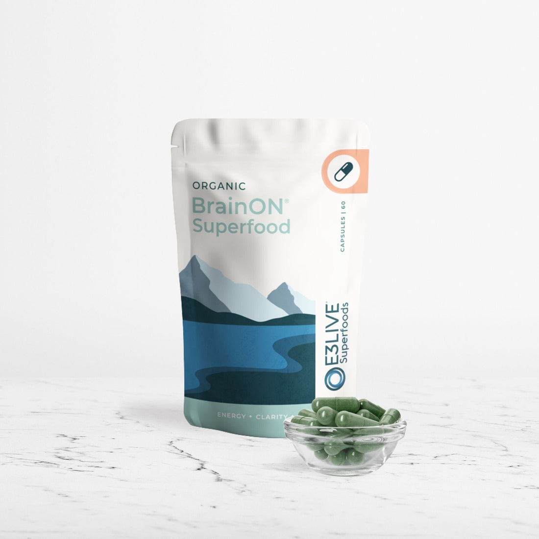 E3Live Superfoods BrainON® 500mg Capsule Product E3Live Australia 