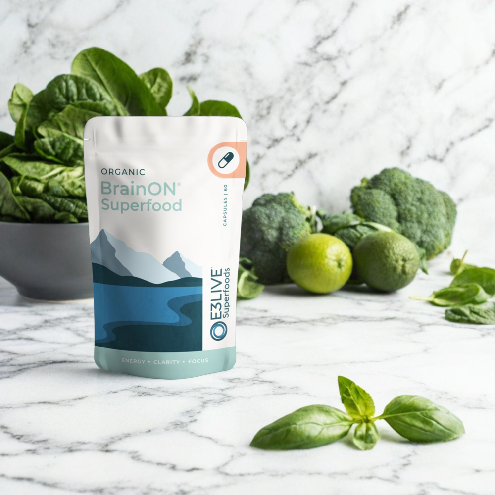 A pouch of E3Live Superfoods&