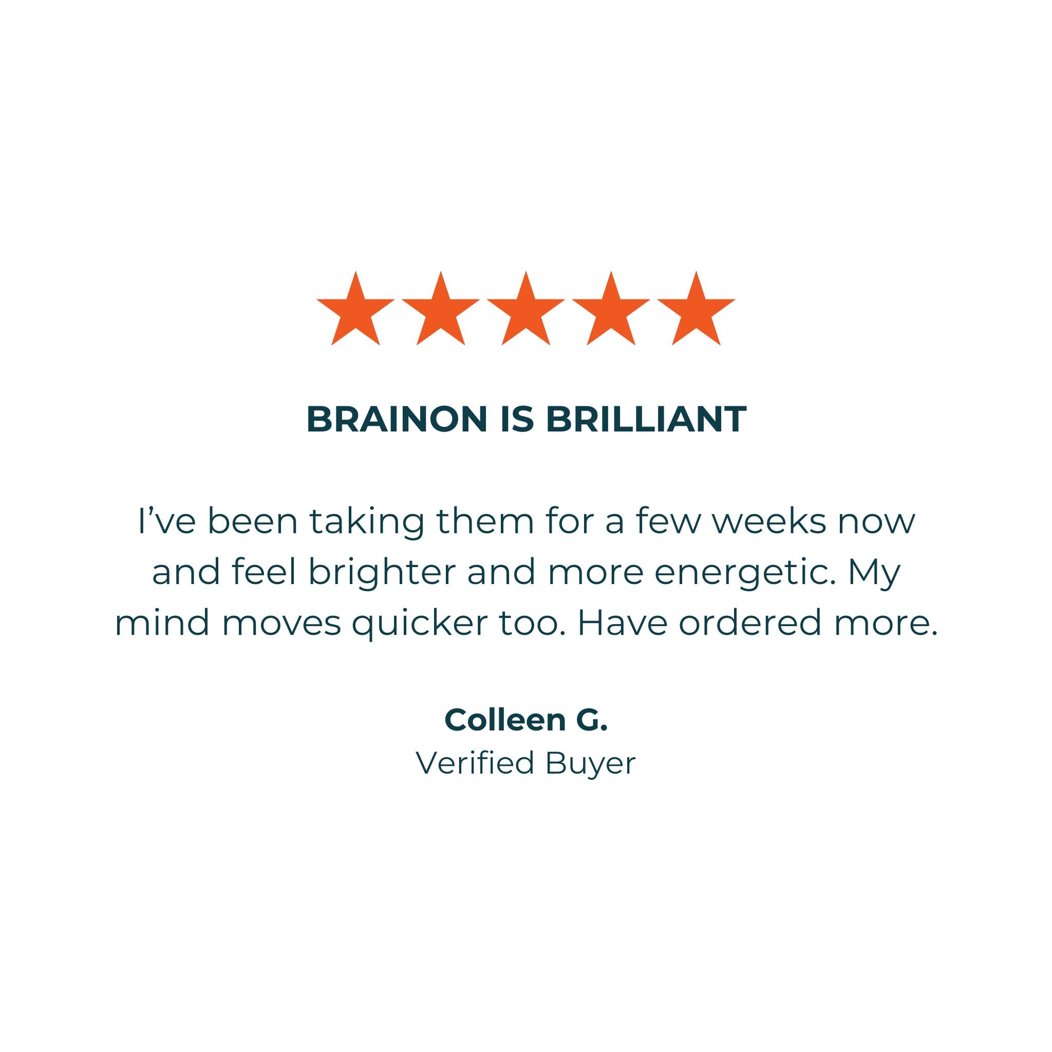 BrainON Capsules 5 star review