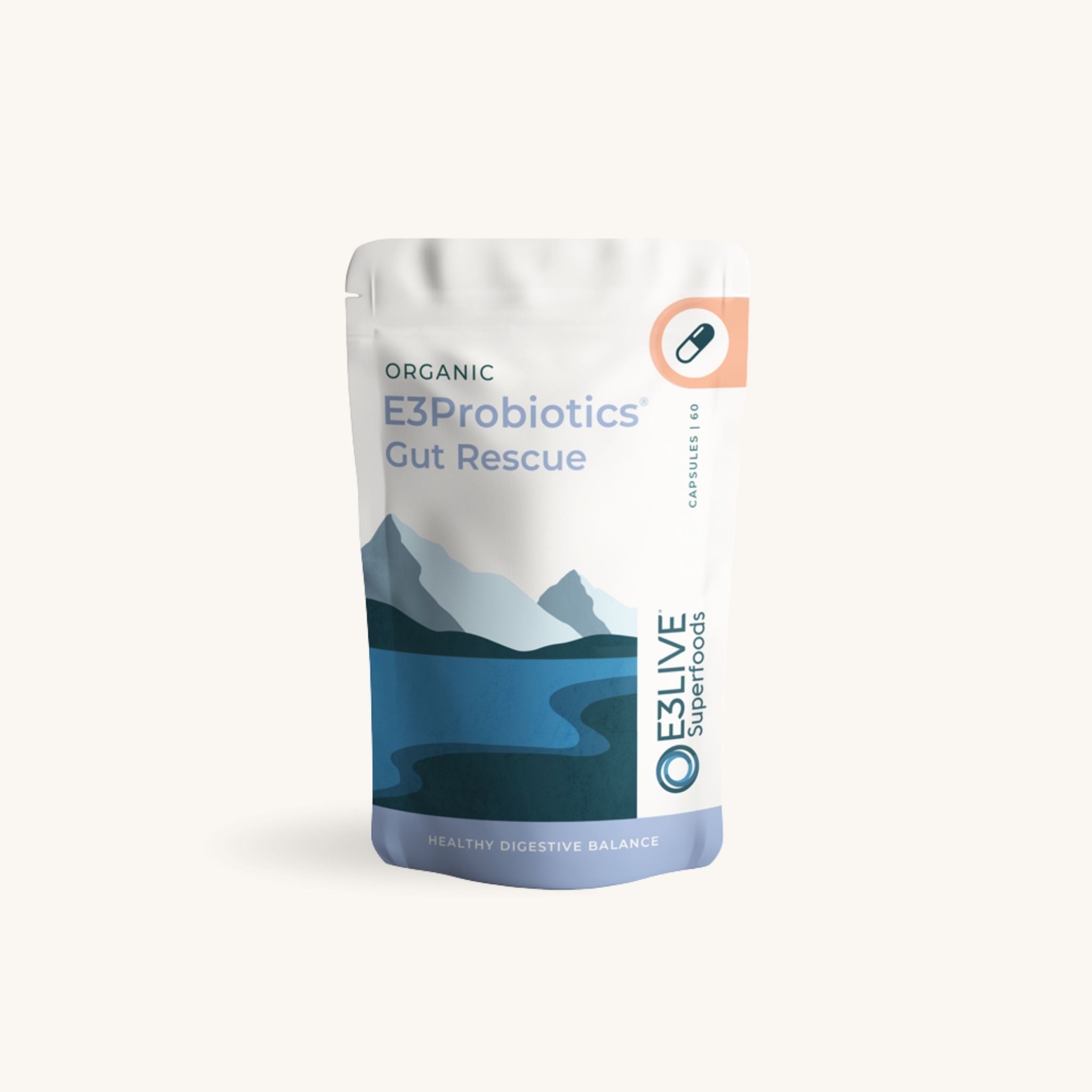 E3Probiotics Gut Rescue Capsules (400mg) Capsule Product E3Live Australia 