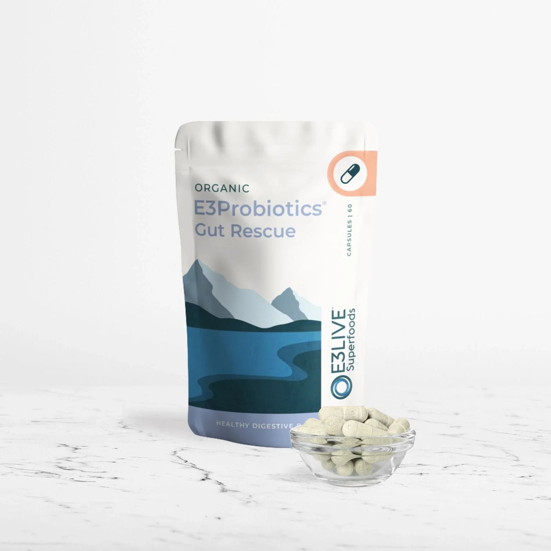 E3Probiotics Gut Rescue Capsules (400mg) Capsule Product E3Live Australia 